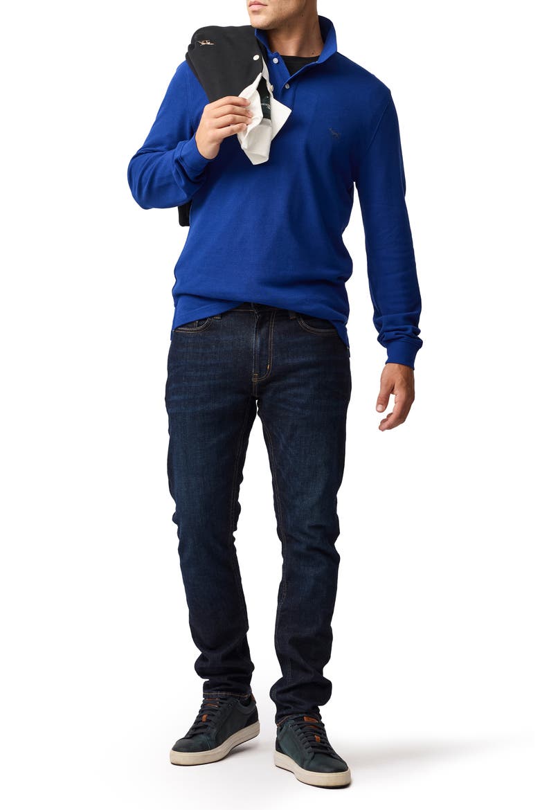Gunn Piqué Polo, Alternate, color, DARK COBALT