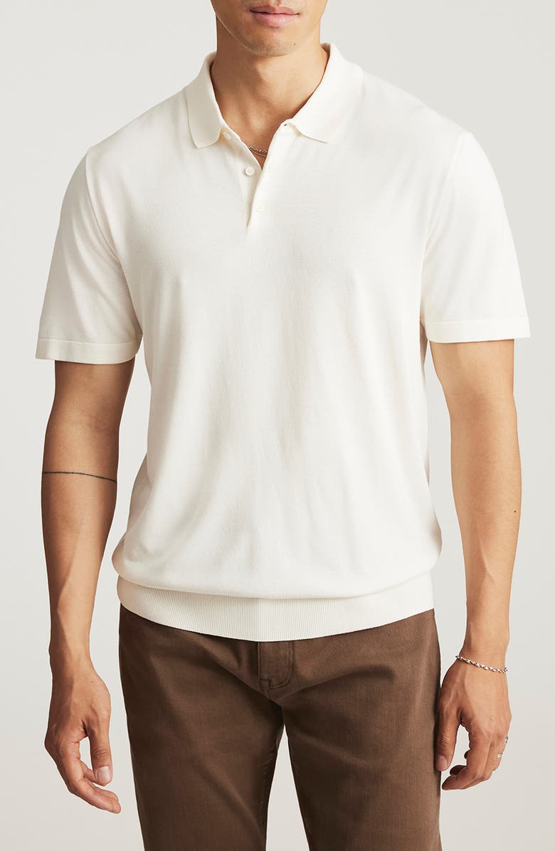 Mavi Jeans Edition Slim Fit Polo, Main, color, Antique White