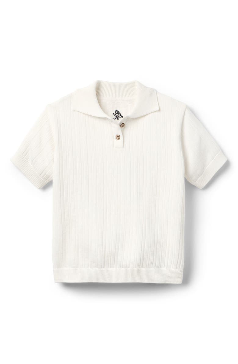 Little Paper Kids Sterling Short Sleeve Sweater, Main, color, Cream