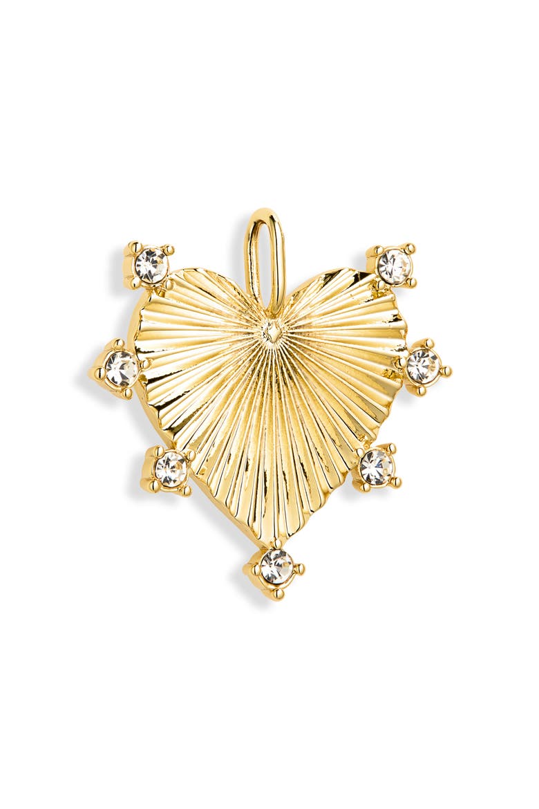Grove Heart Charm, Main, color, GOLD