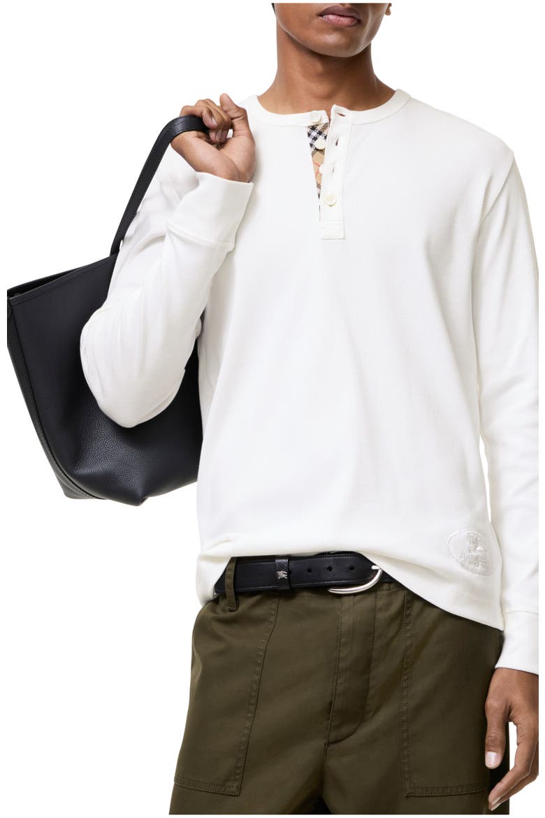 Long-sleeve Cotton Top, Main, color, Chalk