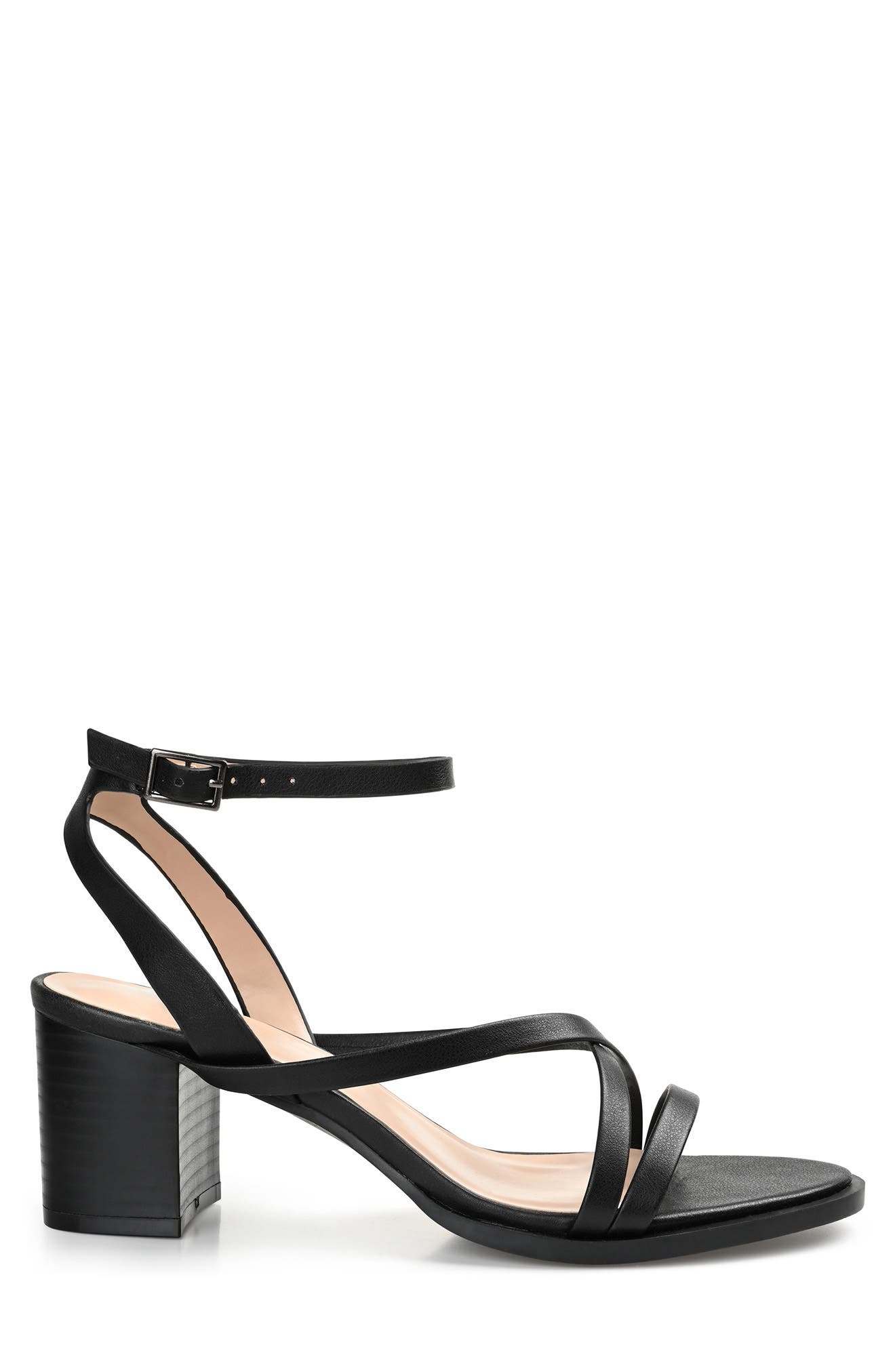 Journee Collection Anika Strappy Sandal, Alternate, color, Black