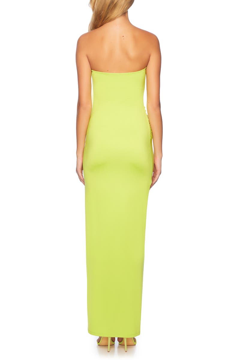 Susana Monaco Ruched Strapless Maxi Dress, Alternate, color, Lightning Bolt