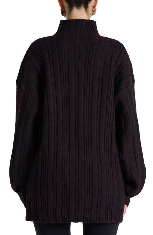 Naked Wardrobe Oversize Funnel Neck Sweater In Black