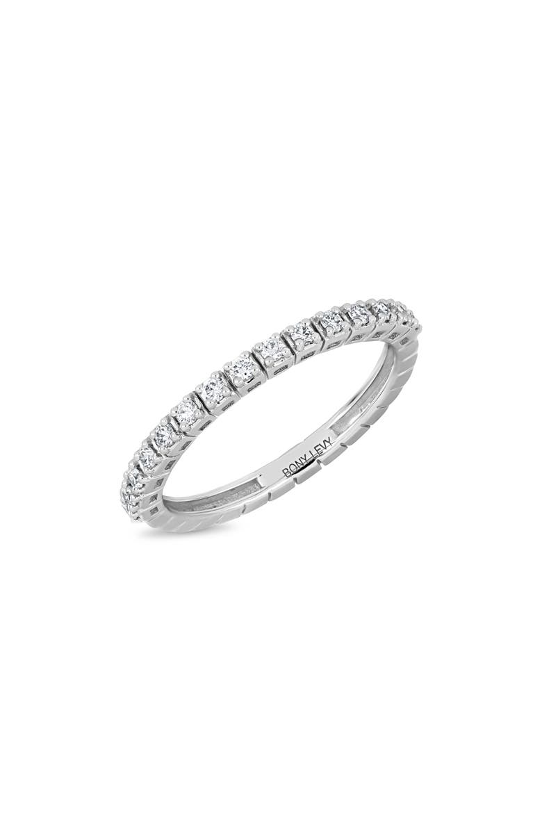 Bony Levy Liora Diamond Stacking Ring, Main, color, 18K White Gold