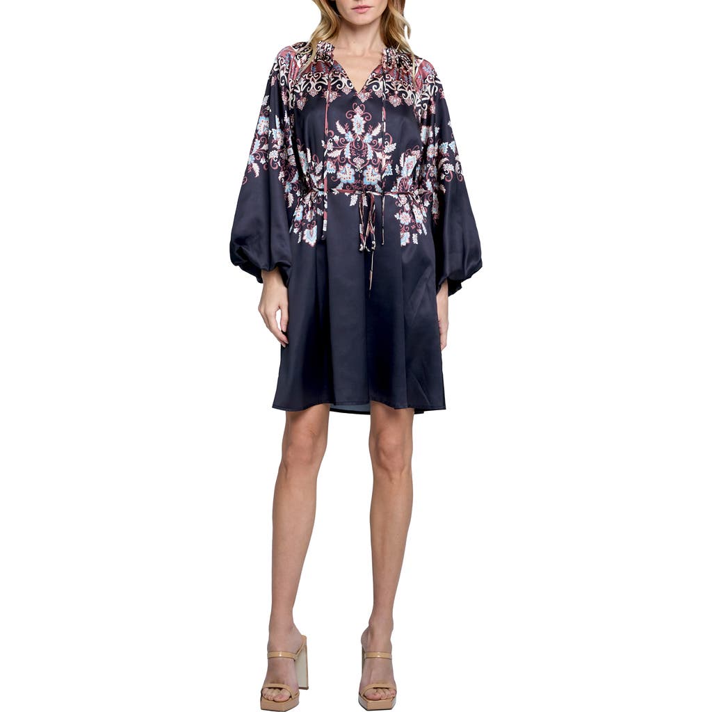 Ciebon Liana Placed Paisley Long Sleeve In Black