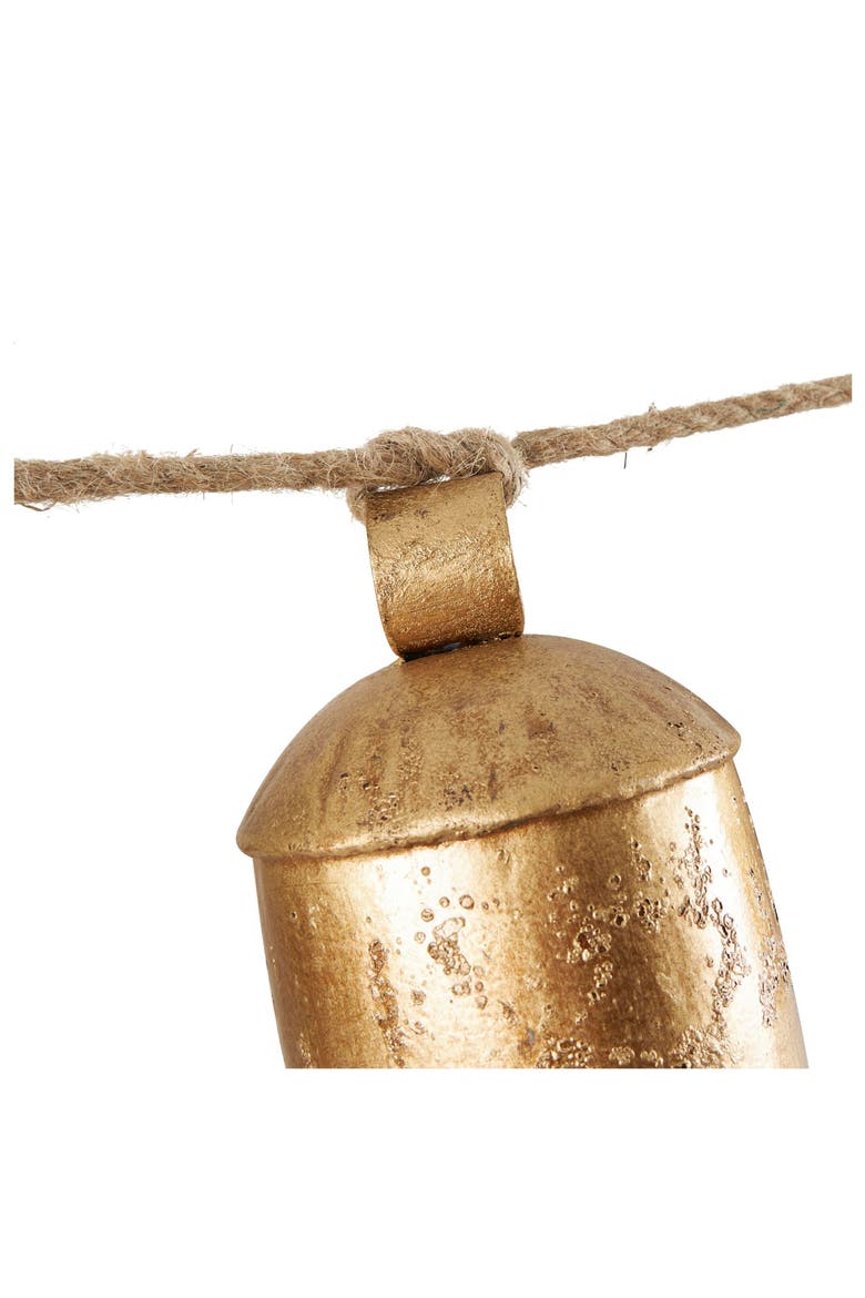 Bohemian Metal Cow Bell Garland, Alternate, color, GOLD