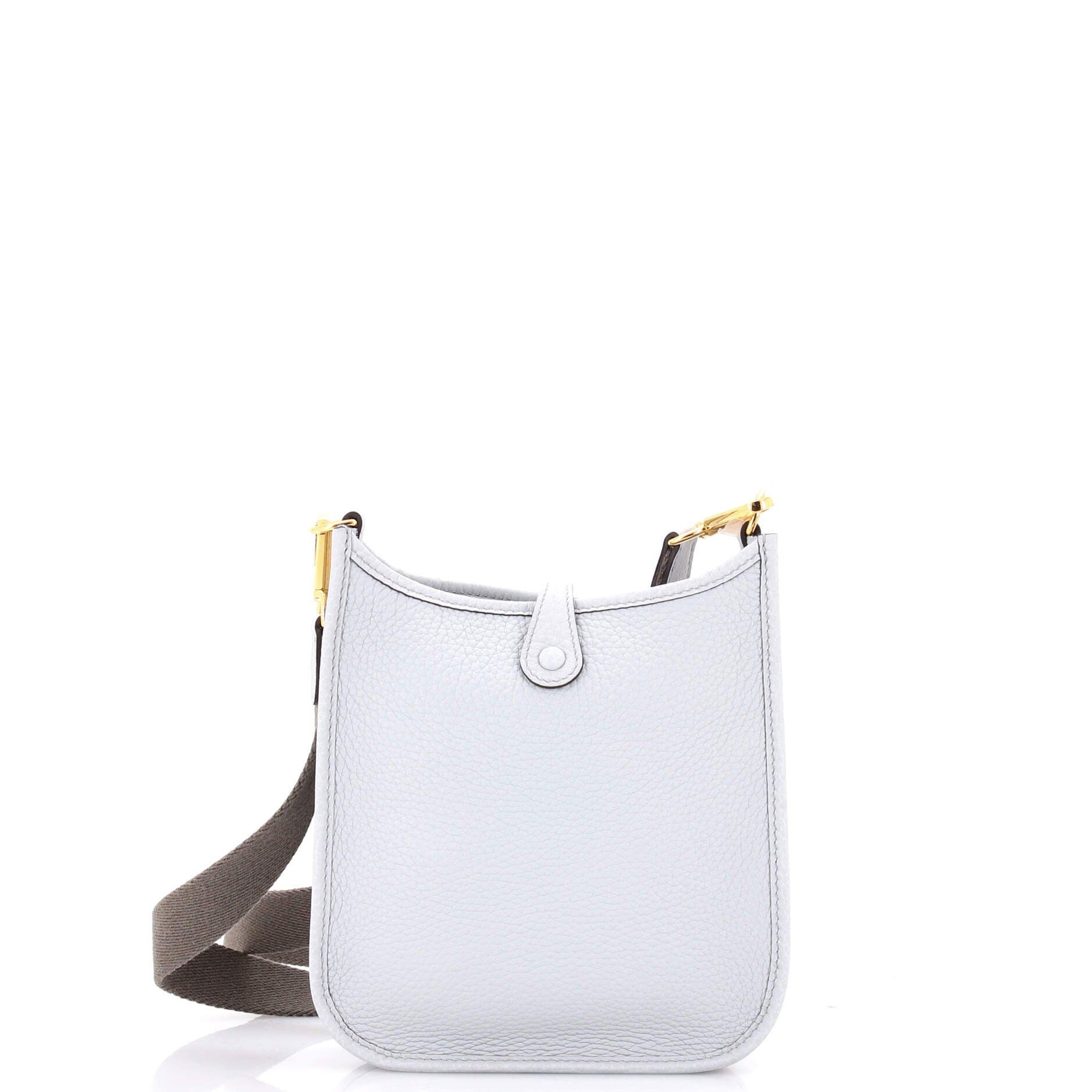 Pre-Owned Hermes Evelyne Bag Gen III Clemence TPM, Alternate, color, Bleu Pale