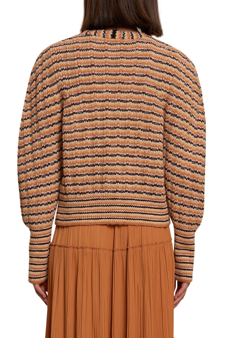 Rebekah Cardigan, Alternate, color, CASHEW MULTI