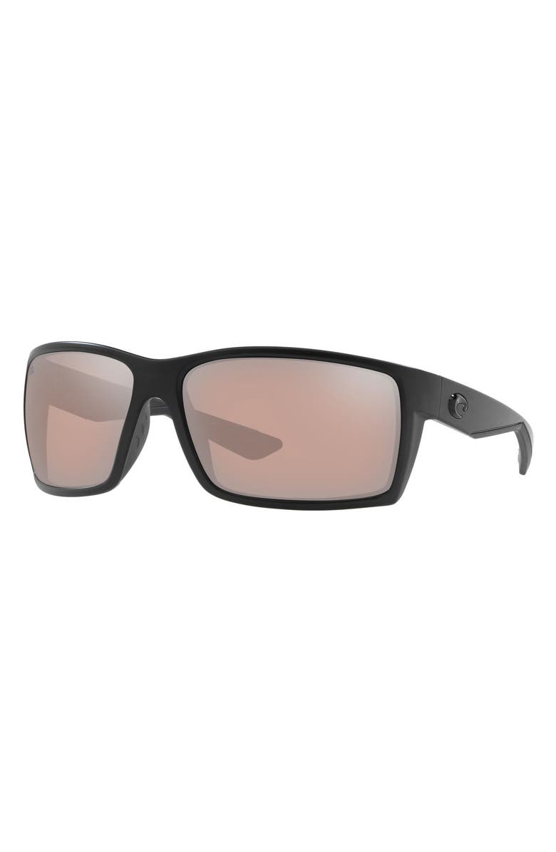 Costa Del Mar 64mm Mirrored Polarized Rectangular Sunglasses, Alternate, color,