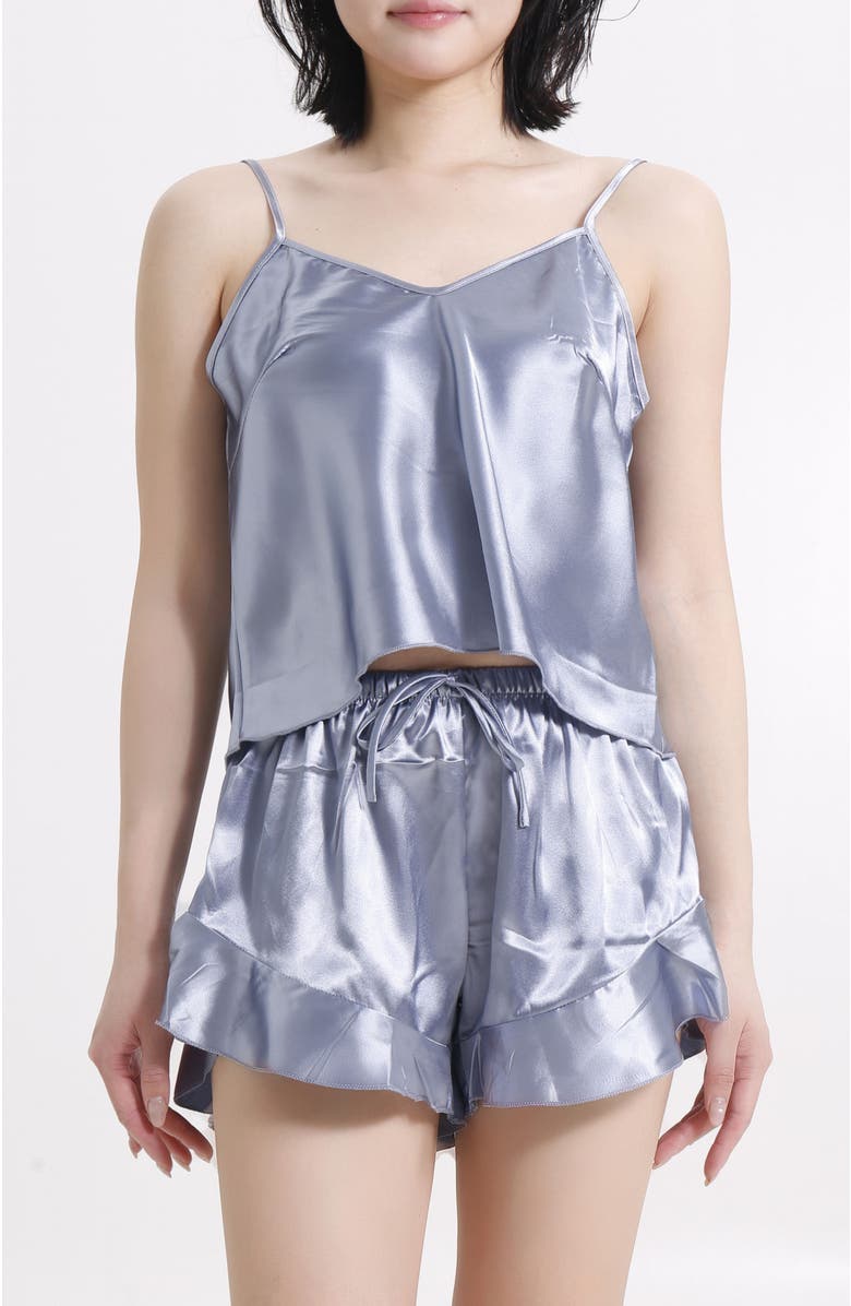 LECHERY<sup>®</sup> Lustrous Silky Shiny Satin Cami & Shorts Set, Main, color, 