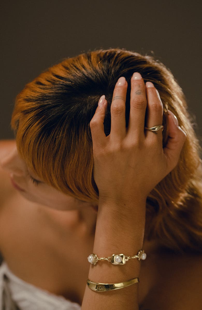 FARIS Ostra Freshwater Pearl Bracelet, Alternate, color, Gold