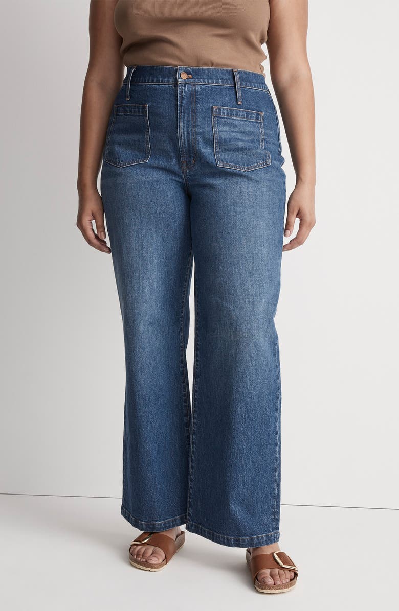 Madewell Perfect Wide Leg Jeans, Alternate, color,