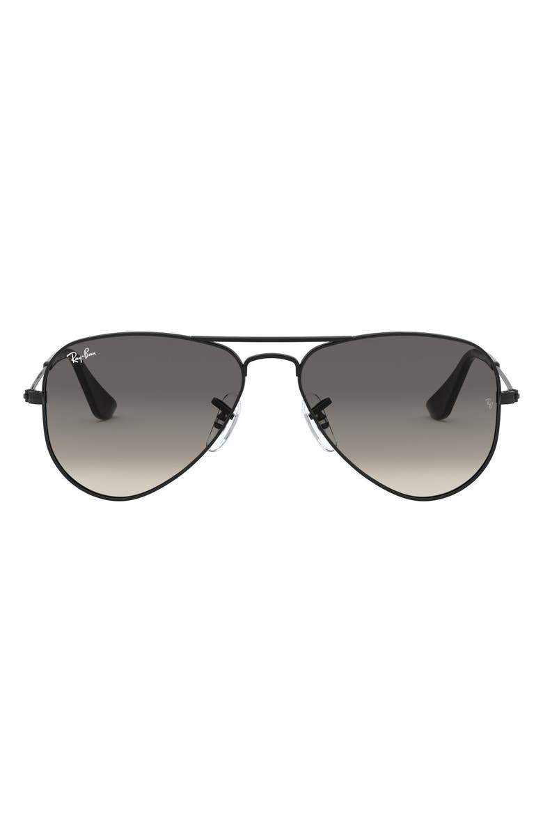 Ray-Ban Junior 50mm Aviator Sunglasses, Main, color, Black Grey