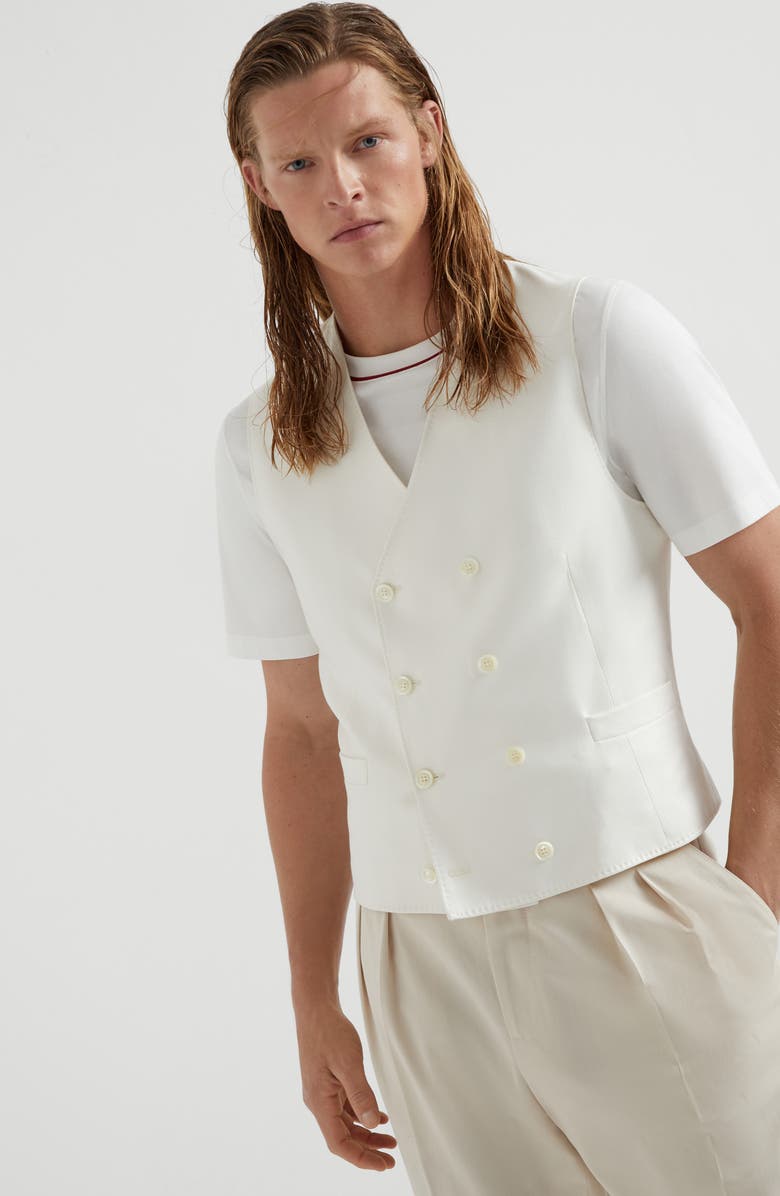 Brunello Cucinelli One-and-a-half-breasted waistcoat, Alternate, color,