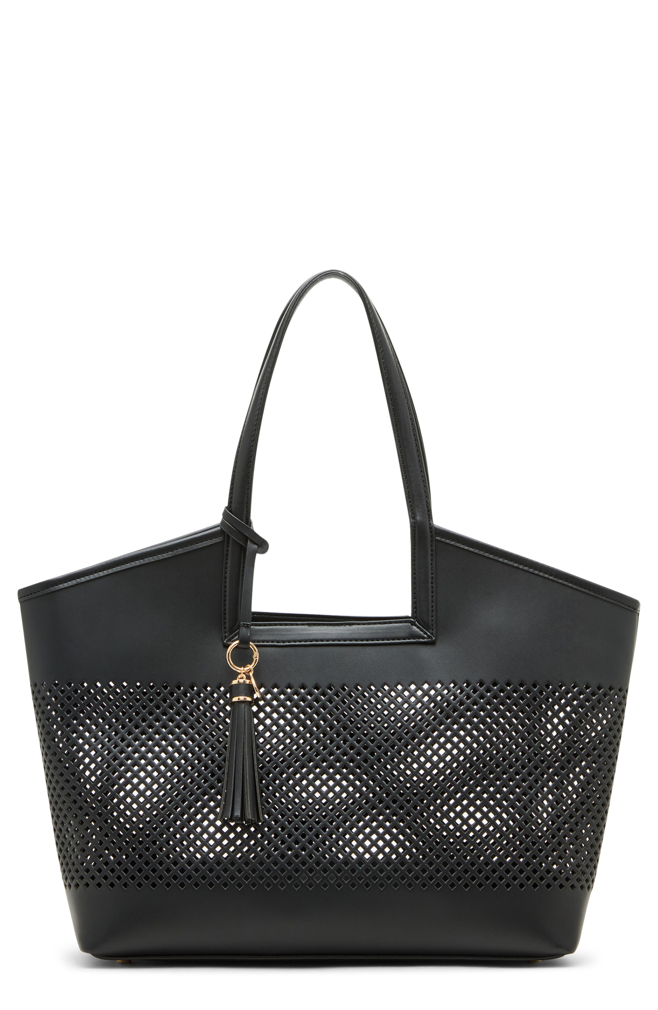 Anne Klein Large Perforated Tote Bag, Main, color, 