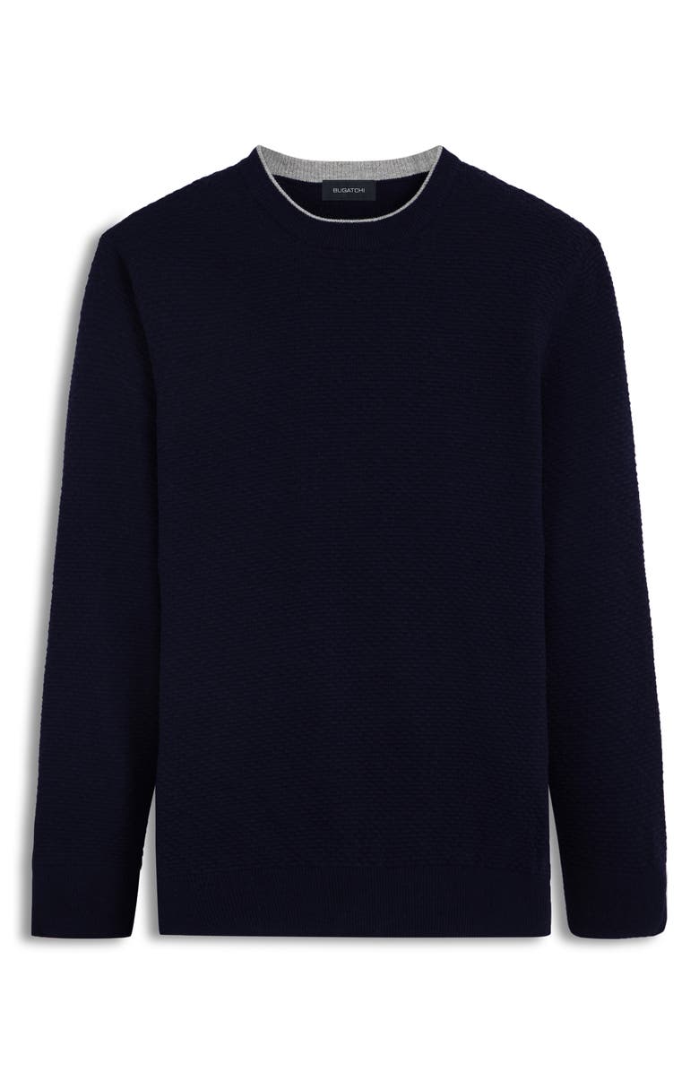Bugatchi Merino Wool & Cashmere Blend Waffle Stitch Sweater, Alternate, color,