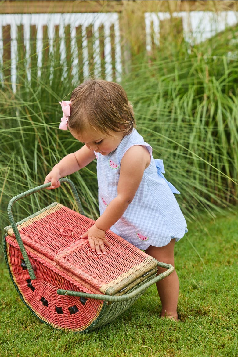 Kids' Bow Back Bloomer Set, Alternate, color, Watermelon