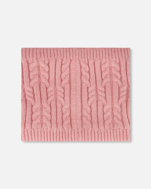 Deux Par Deux Lined Winter Neckwarmer In Pink