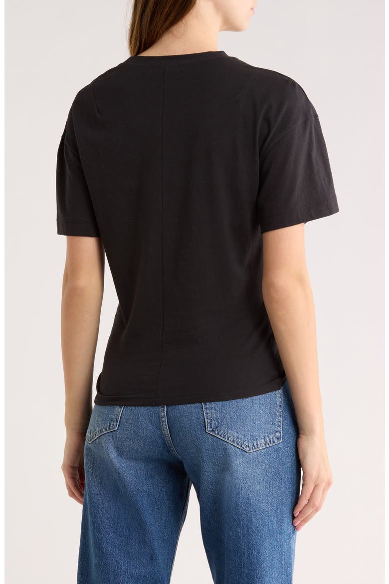 Mia Draped T-Shirt, Alternate, color, BLACK
