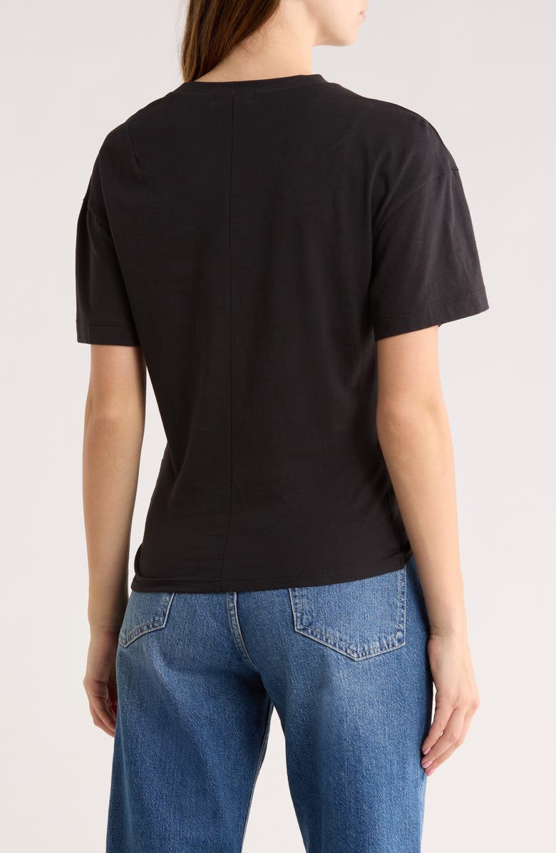 rag & bone Mia Draped T-Shirt, Alternate, color, Black