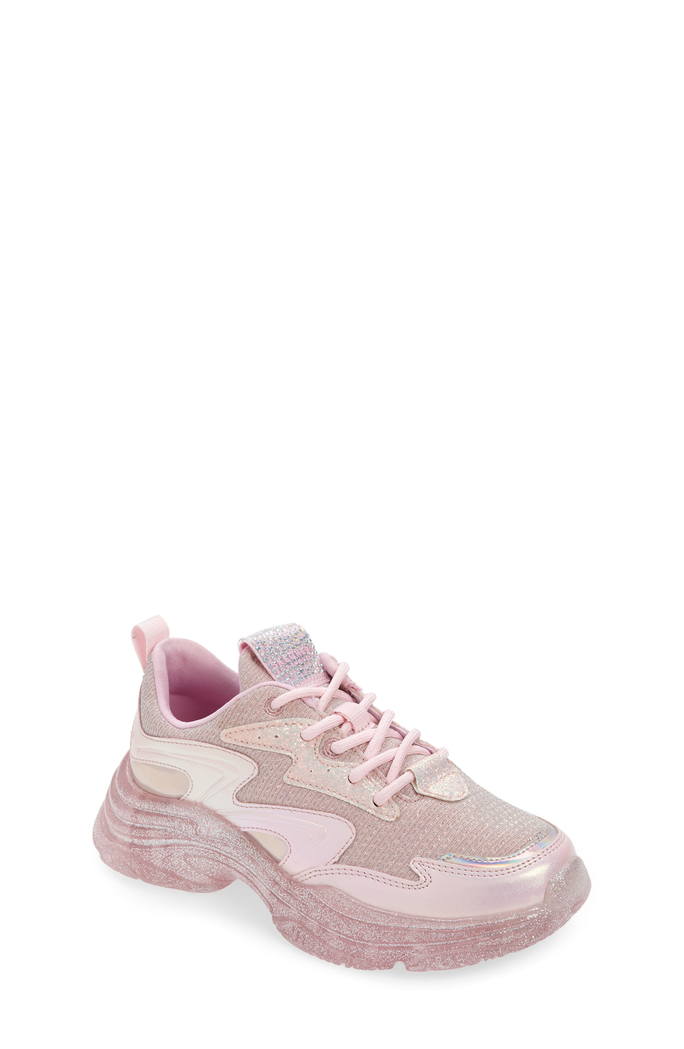 SKECHERS Prismatic Glitter Sneaker, Main, color, Light Pink/ Multi
