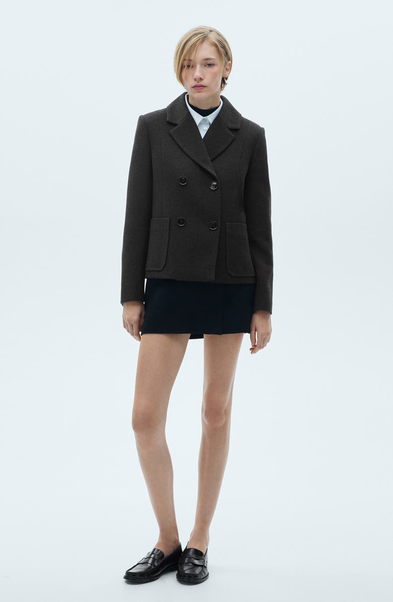 MANGO Double Breasted Blazer, Alternate, color, 