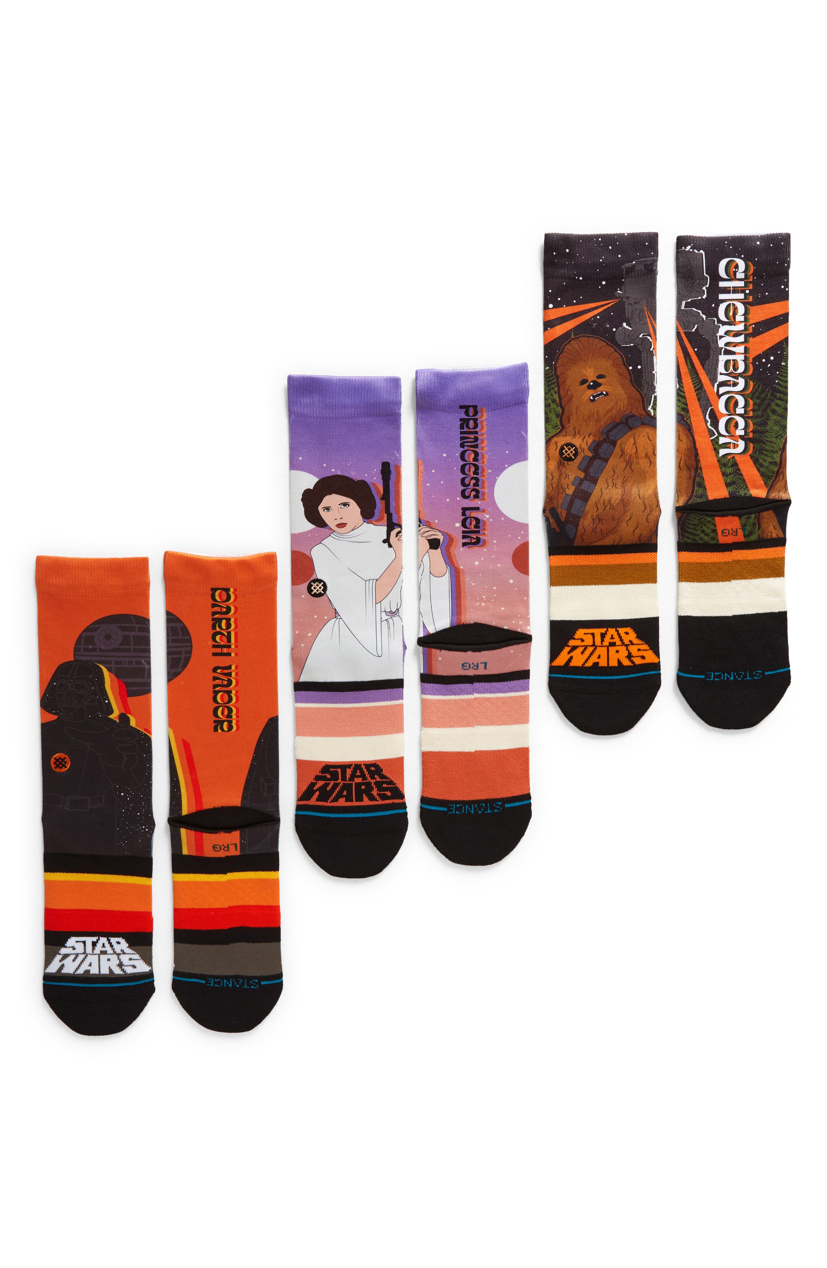 Stance x Star Wars by Jaz Assorted 3-Pack Crew Socks Box Set (Men ...