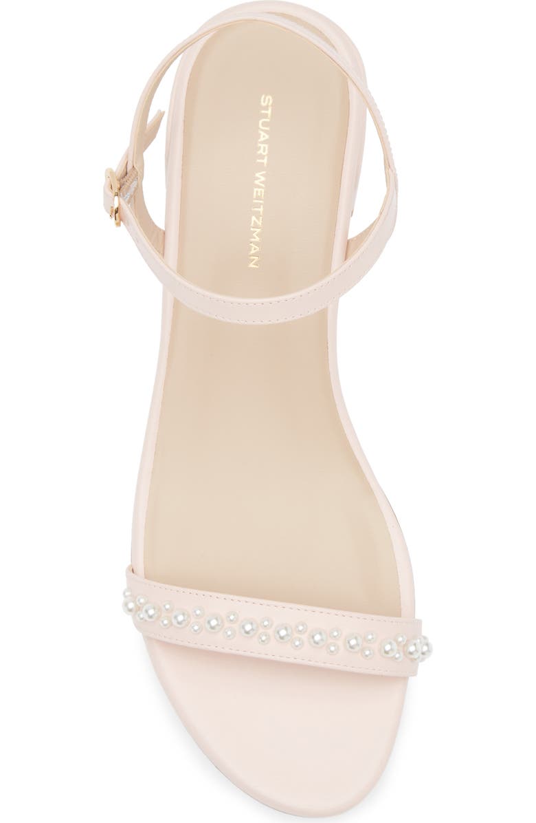 Stuart Weitzman Dancer Faux Pearl Sandal, Alternate, color,