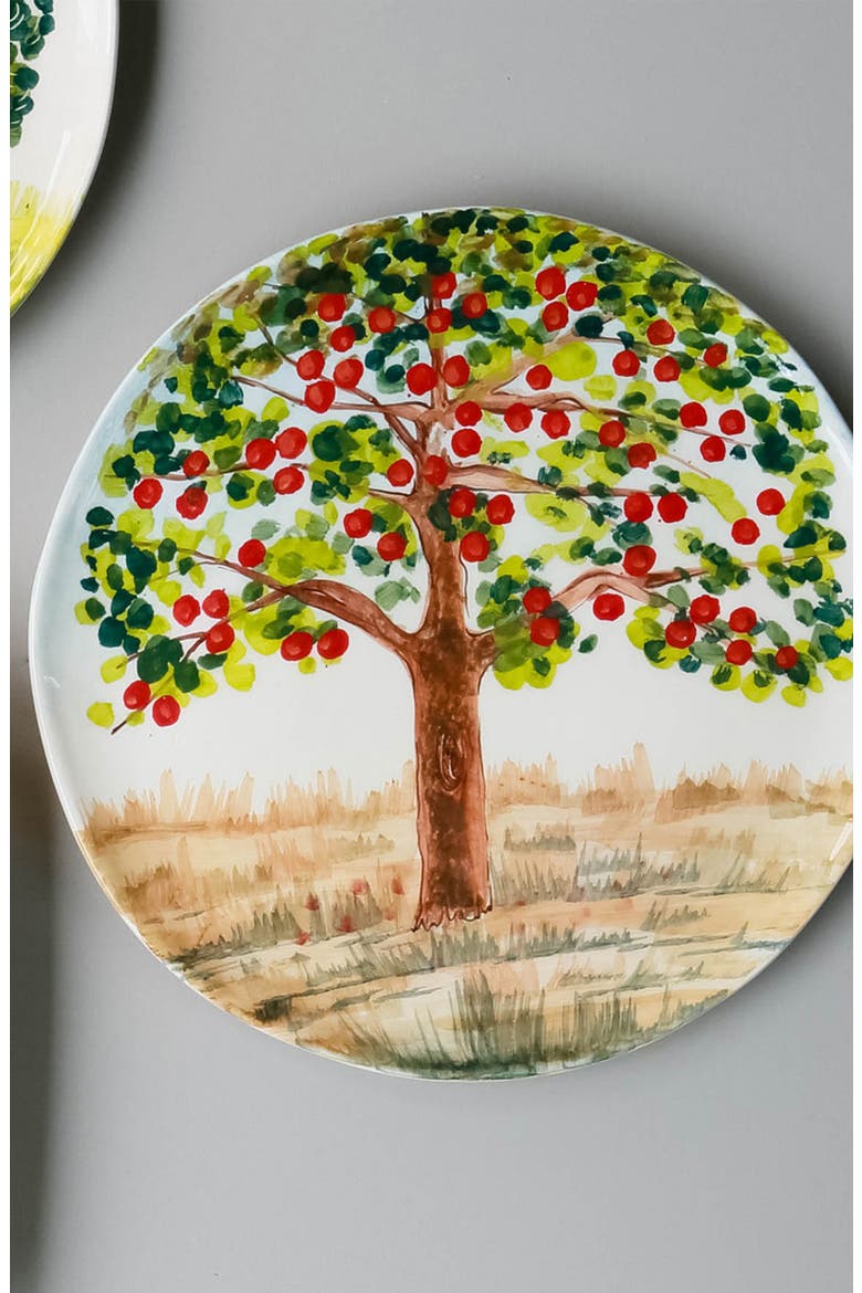 Apple Tree Wall Plate, Alternate, color, HANDPAINTED