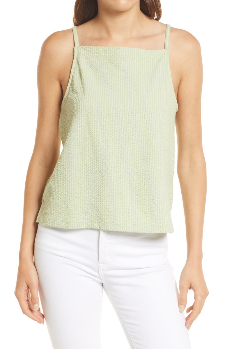Madewell Seersucker Apron Tank, Main, color,