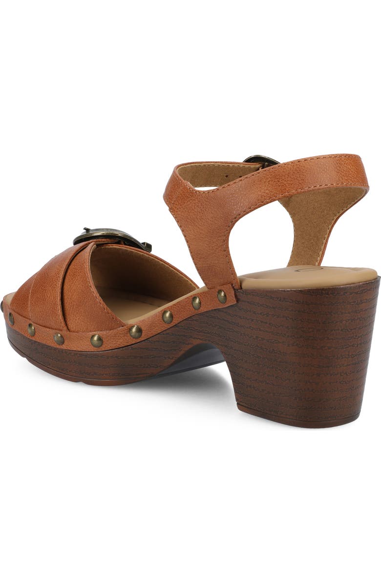 Journee Collection Sisilia Ankle Strap Platform Sandal, Alternate, color, Cognac