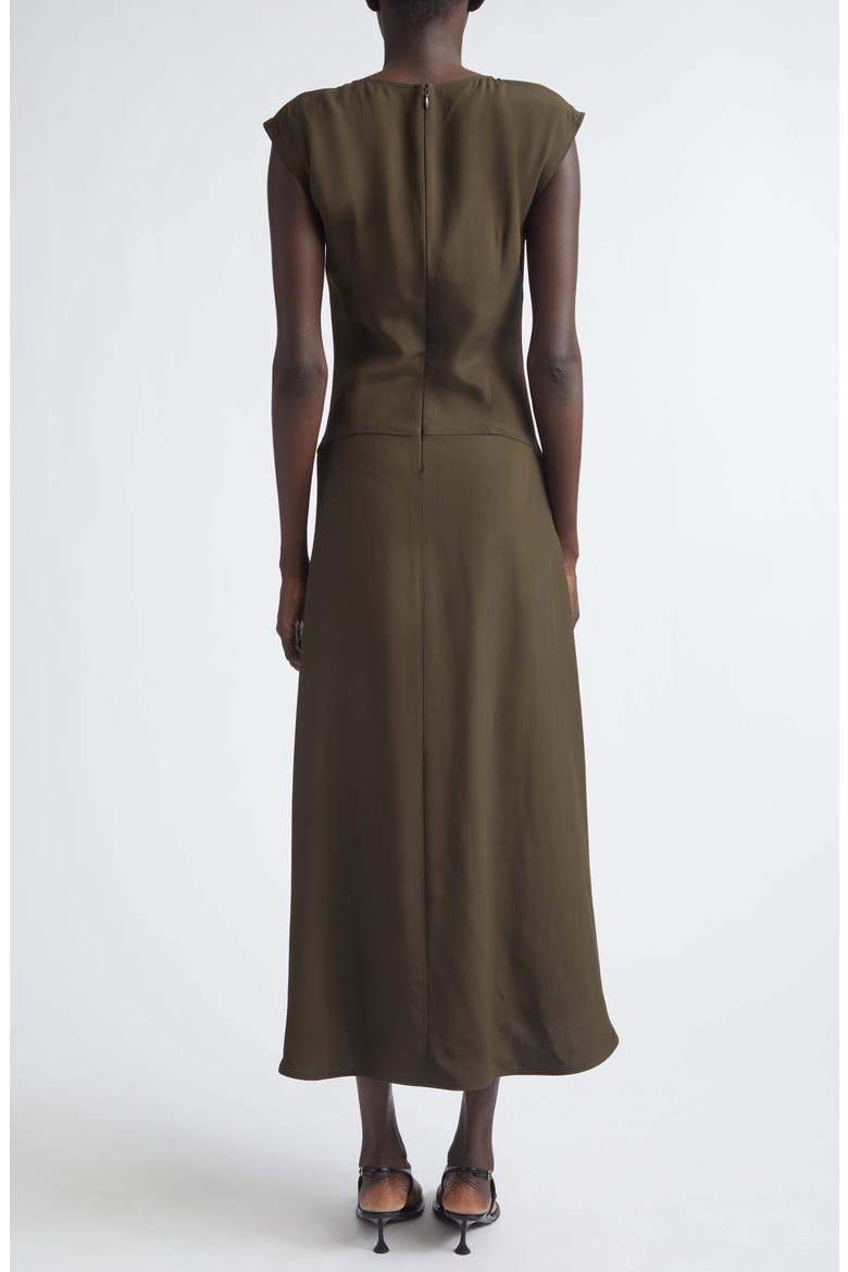 Eduarda Hammered Viscose Dress, Alternate, color, CYPRESS