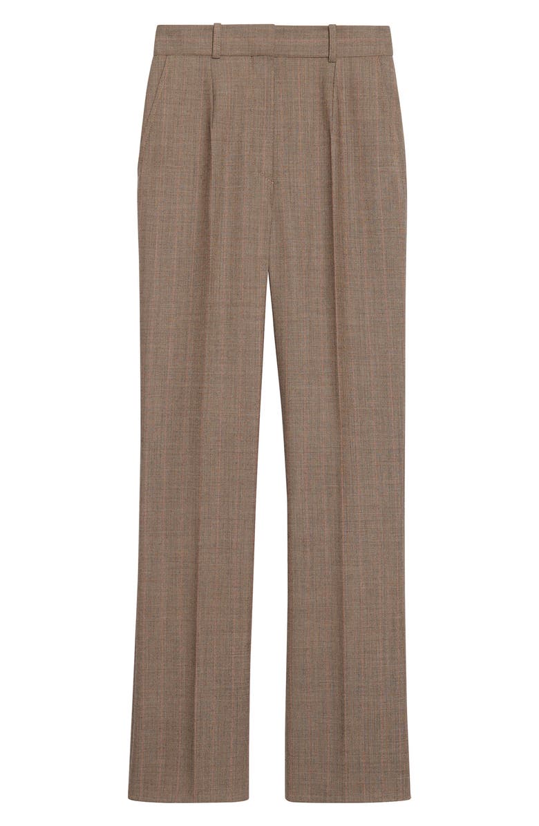 SANDRO Smart Windowpane Plaid Trousers, Main, color, Taupe