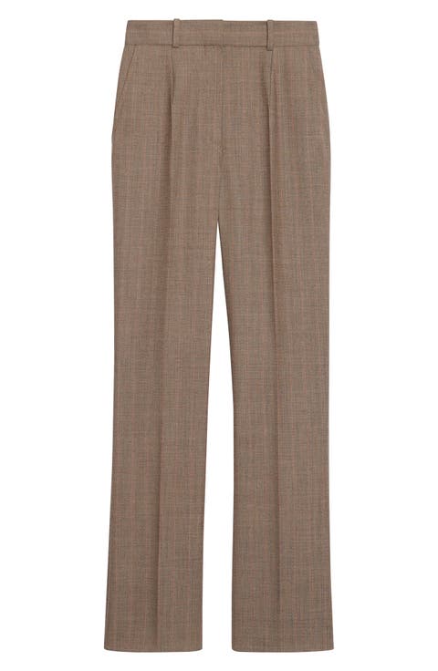 Smart Windowpane Plaid Trousers