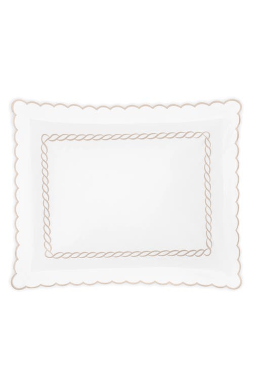 Matouk Classic Chain Scallop Pillow Sham In Dune