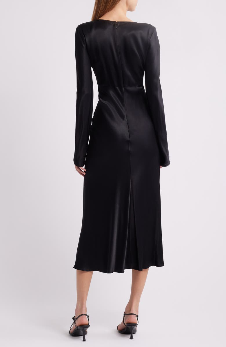 Rails Amanda V-Neck Long Sleeve Dress, Alternate, color, Black