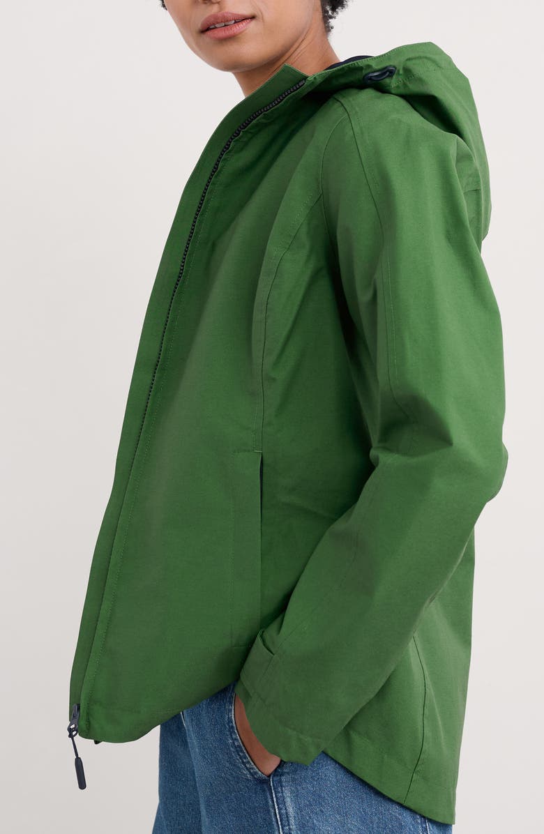 Seasalt Cornwall Waterway Hooded Waterproof Jacket, Alternate, color, Forest Green