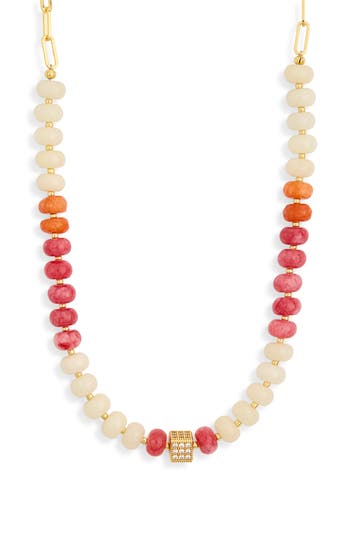 Eye Candy Los Angeles Calla Beaded Frontal Necklace