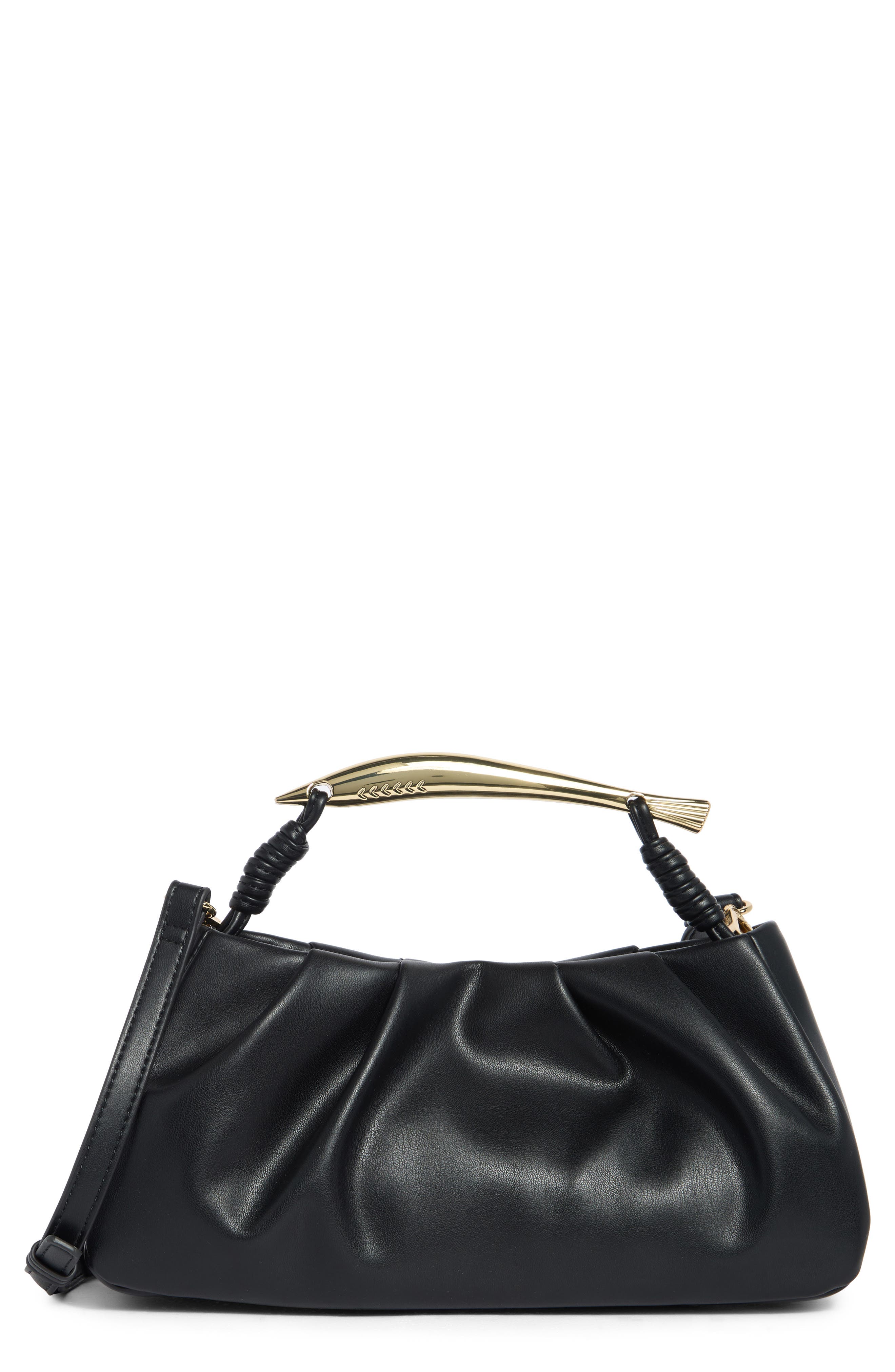 BCBG Metallic Fish Handle Clutch