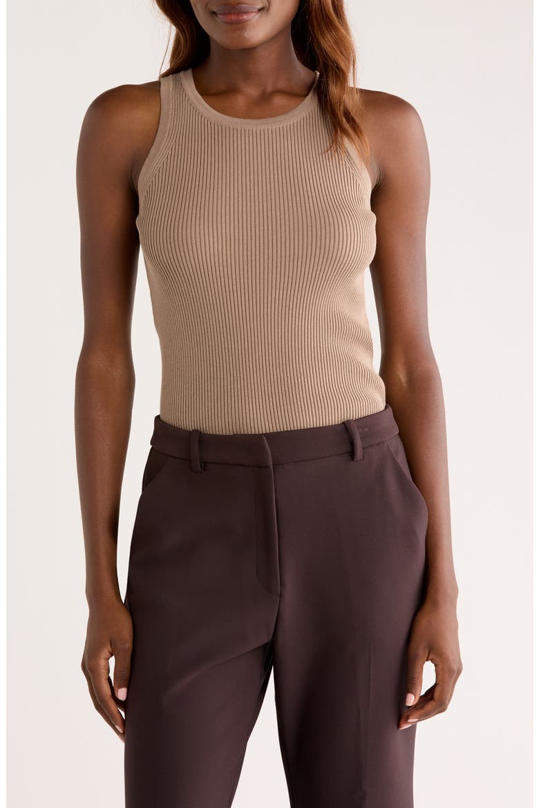 Amburgo Cotton Rib Tank, Main, color, BEIGE
