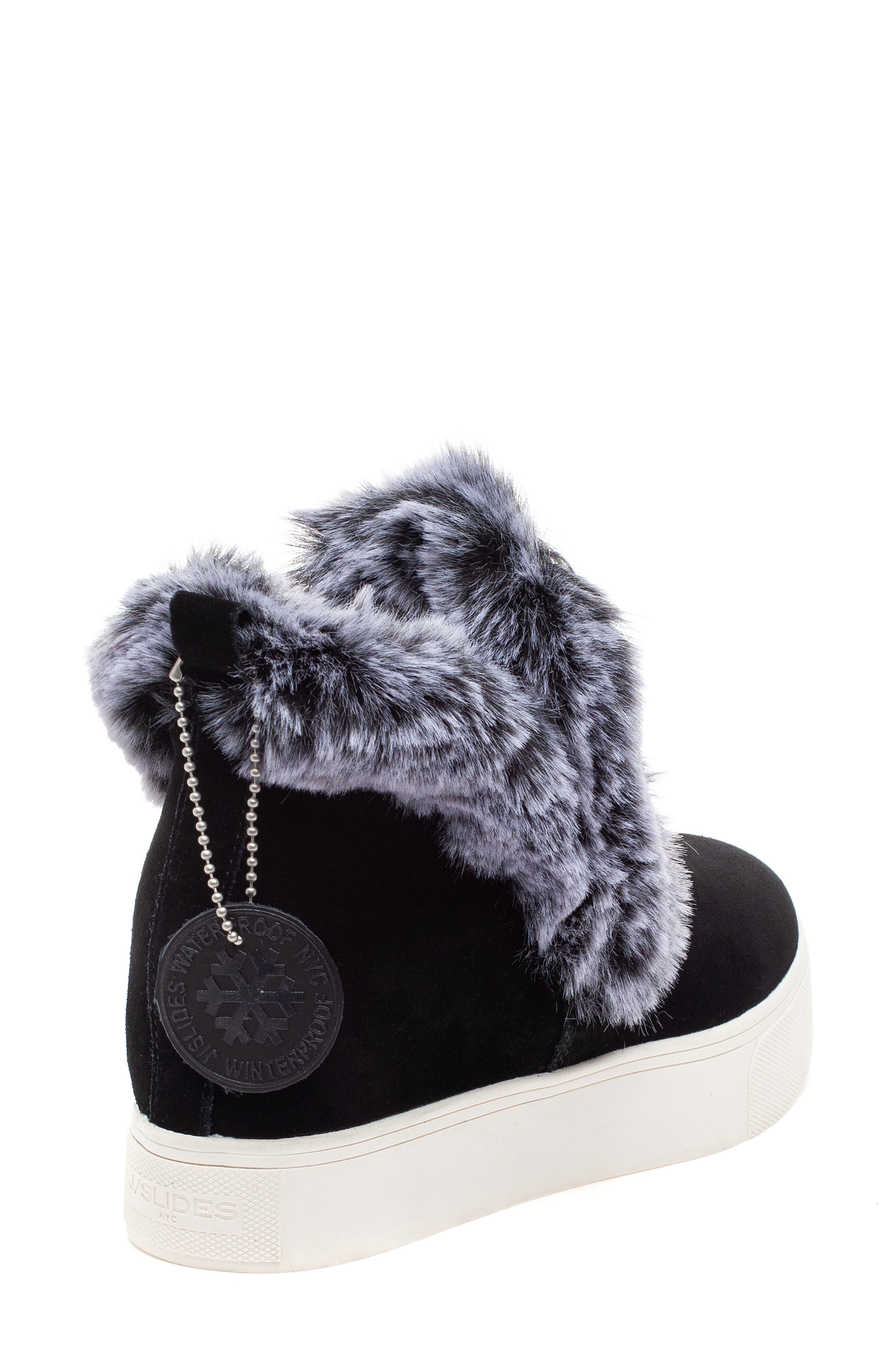 JSlides Faux Fur Lined Bootie, Alternate, color, 