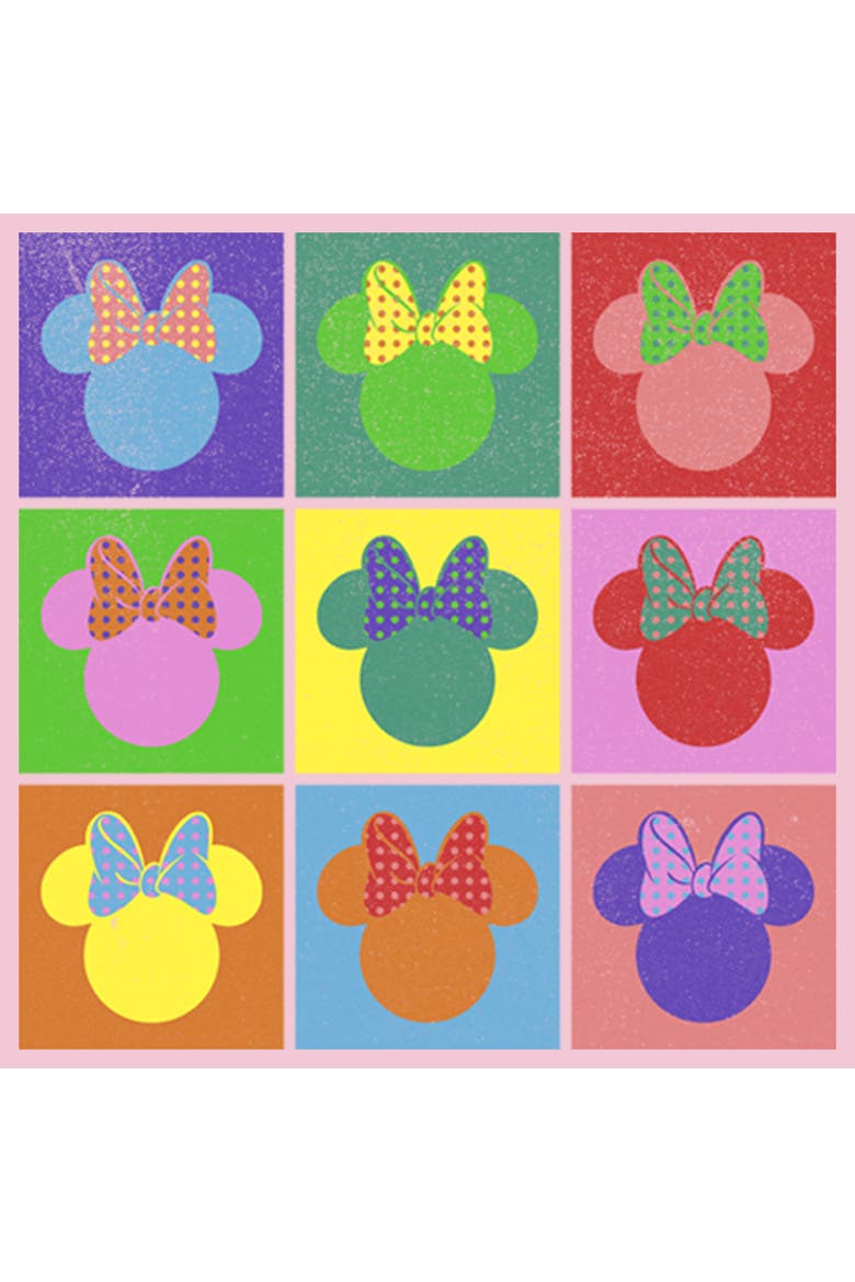 Girl's Mickey & Friends Warhol Minnie  Graphic T-Shirt, Alternate, color, Light Pink