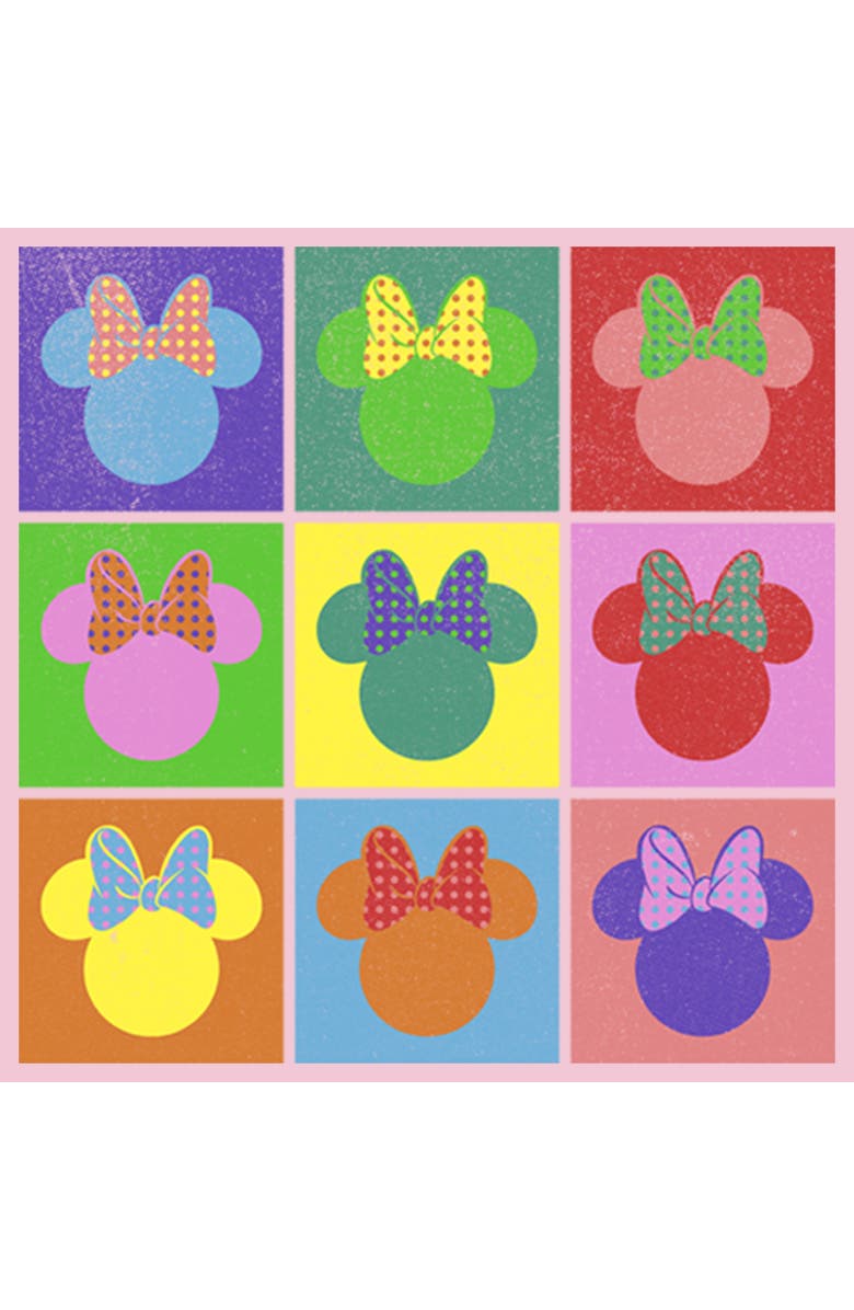 Mickey & Friends Girl's Mickey & Friends Warhol Minnie  Graphic T-Shirt, Alternate, color, Light Pink