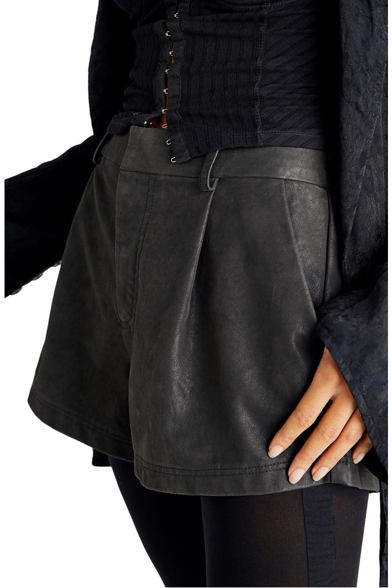 Roma Faux Suede Shorts, Alternate, color, BLACK
