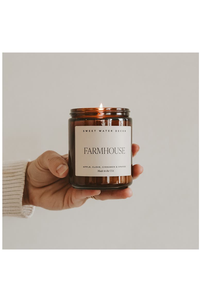 Farmhouse 9 oz. Candle, Alternate, color, BLACK