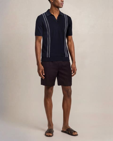 Horton Tailored Fit Silk Cotton Polo Shirt