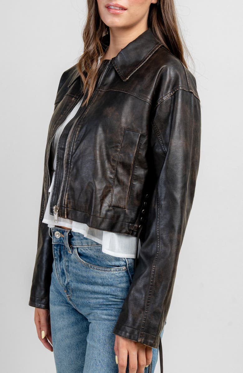 Beivy Moto Jacket, Alternate, color, Dark Coffee