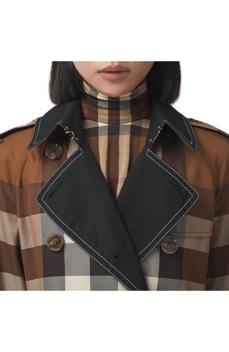 Burberry Check Waterloo Fit Double Breasted Trench Coat, Alternate, color, 