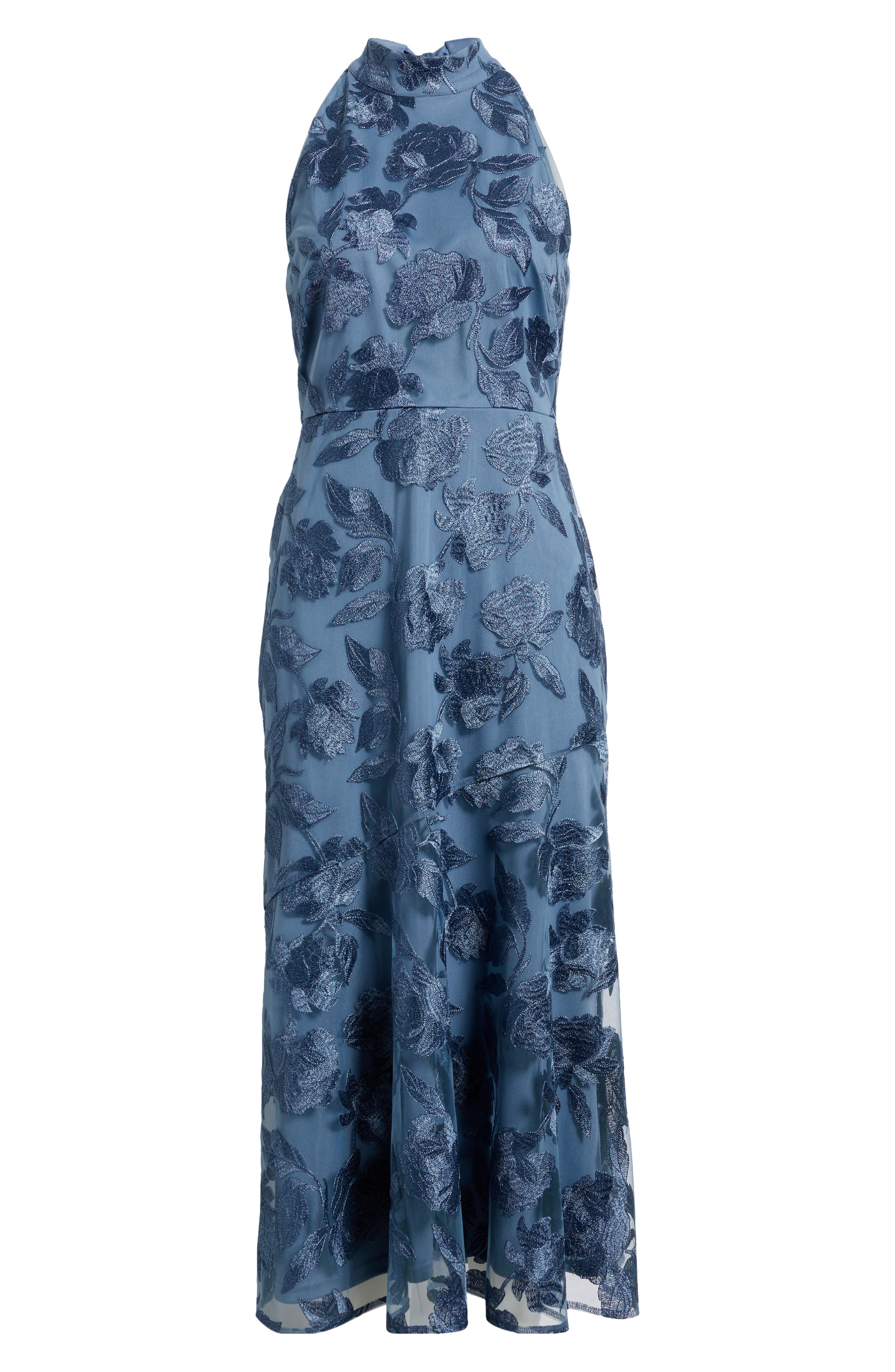 caspar leafy embroidered dress Caspar Leafy Embroidered Dress White